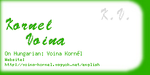 kornel voina business card